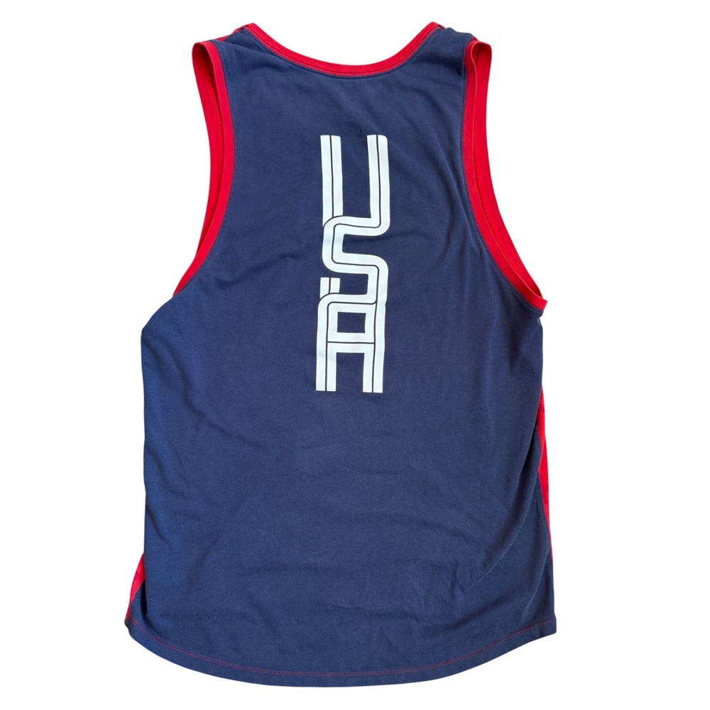 Nike USA Basketball‎ Dri-FIT Tank Top Red Star Pattern Navy Blue Womens Large - Picture 2 of 3